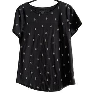 Sonoma Cactus Print Black The Everyday Tee Shirt Women's Size XS